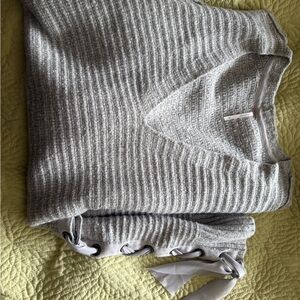 Free People Gray Knit Sweater
